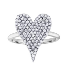 Load image into Gallery viewer, 14k 0.16ctw Diamond Heart Ring
