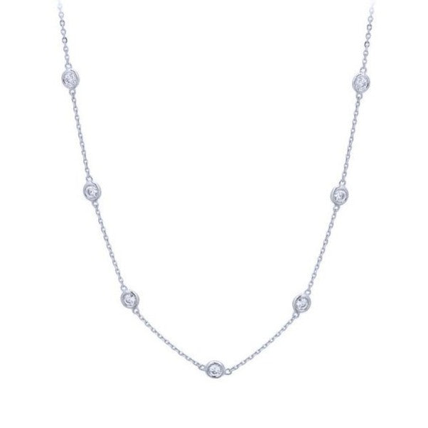 14k 0.25ctw Diamond By The Yard Necklace