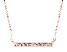 Load image into Gallery viewer, 14k 0.10ctw Diamond Bar Necklace
