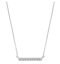 Load image into Gallery viewer, 14k 0.10ctw Diamond Bar Necklace

