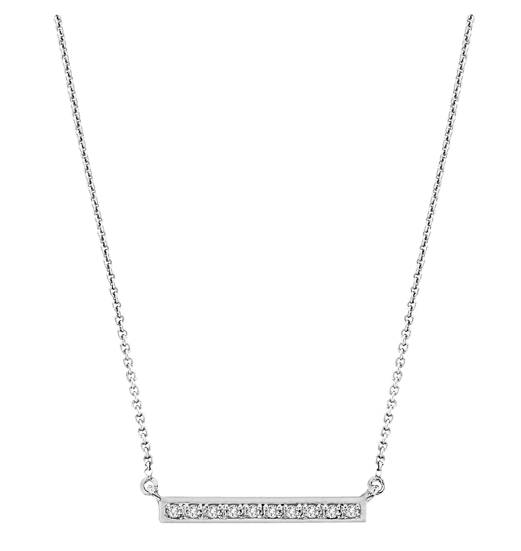 14k 0.25ctw Diamond Bar Necklace