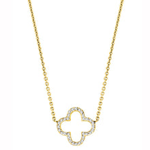 Load image into Gallery viewer, 14k 0.14ctw Diamond Clover Necklace
