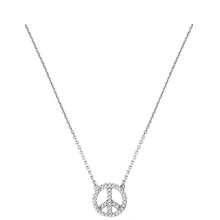 Load image into Gallery viewer, 14k 0.15ctw Diamond Peace Necklace
