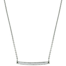 Load image into Gallery viewer, 14k 0.12ctw Diamond Curved Bar Necklace
