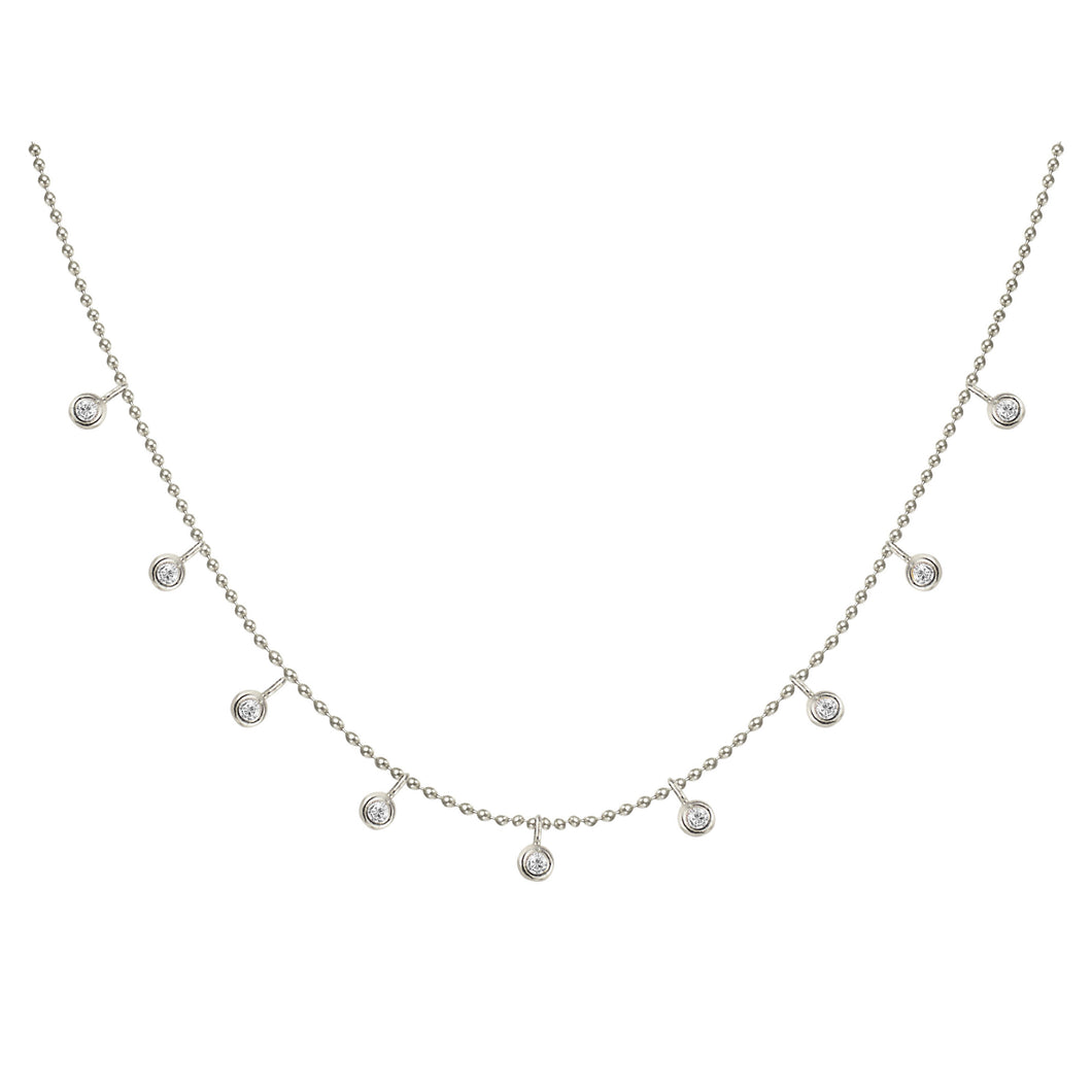 14K 1.00ctw Diamond Drop Necklace