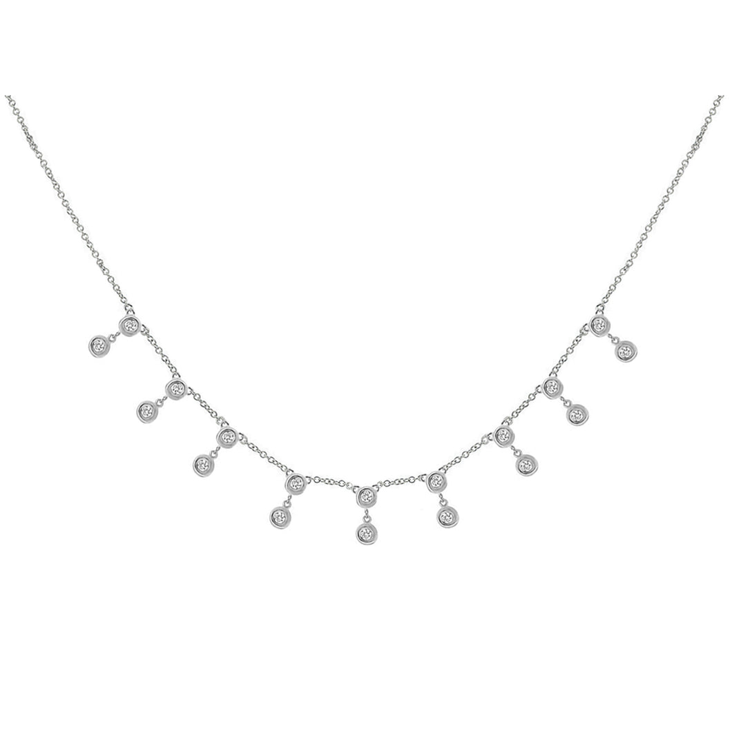 14K 0.50ctw Diamond Drop Necklace
