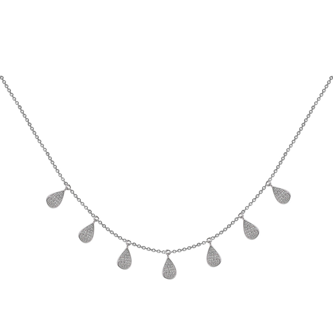 14K 0.38ctw Diamond Pear Drop Necklace