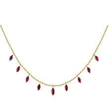Load image into Gallery viewer, 14K 3.80ctw Ruby Drop Necklace
