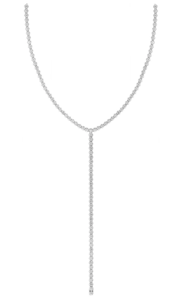 14k 3.40ctw Diamond Tennis Lariat Necklace