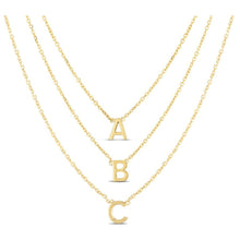 Load image into Gallery viewer, 14K Mini Initial Necklace
