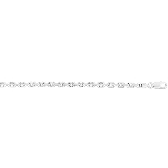 Silver 5.5mm Diamond Cut Anchor Chain Necklace