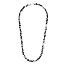 Load image into Gallery viewer, Silver 7.7mm Men&#39;s Gunmetal Anchor Chain Necklace
