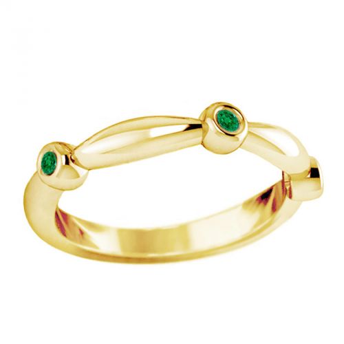 0.05ctw Emerald Stackable Ring