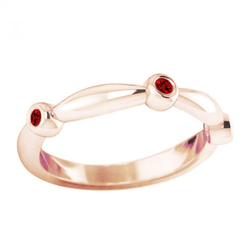 0.05ctw Ruby Stackable Ring