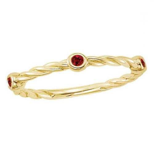 0.10ctw Ruby Stackable Ring