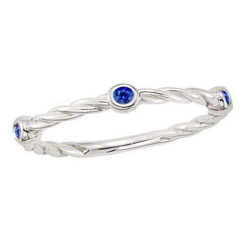 0.10ctw Sapphire Stackable Ring