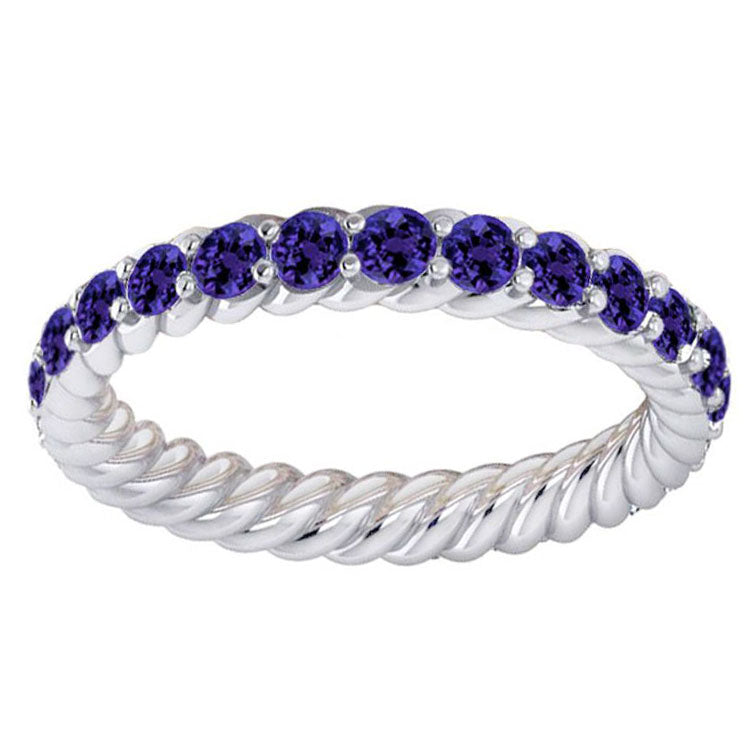 14k 2.00ctw Sapphire Stackable Eternity Ring