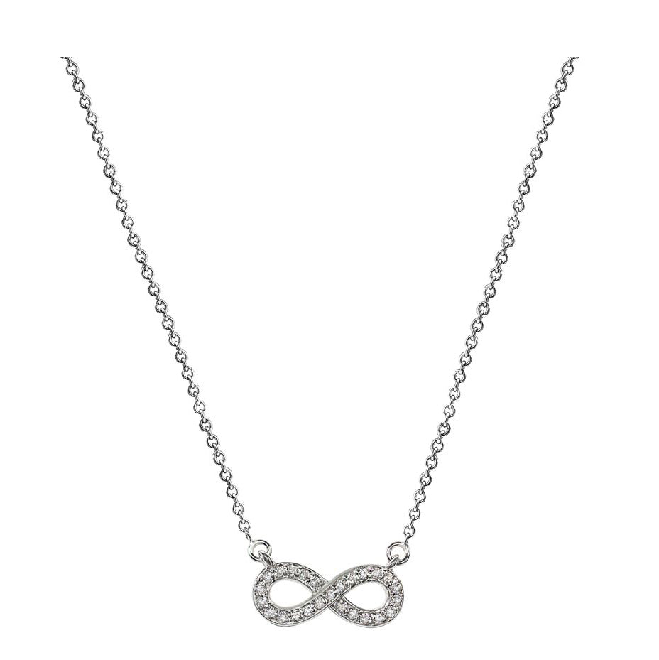 14k 0.15ctw Diamond Infinity Necklace