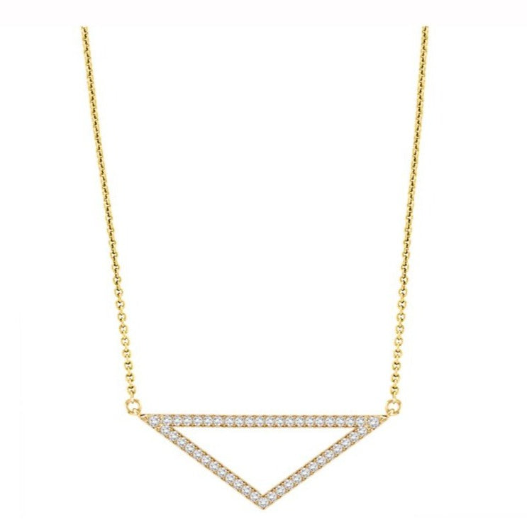 14k 0.50ctw Diamond Triangle Necklace
