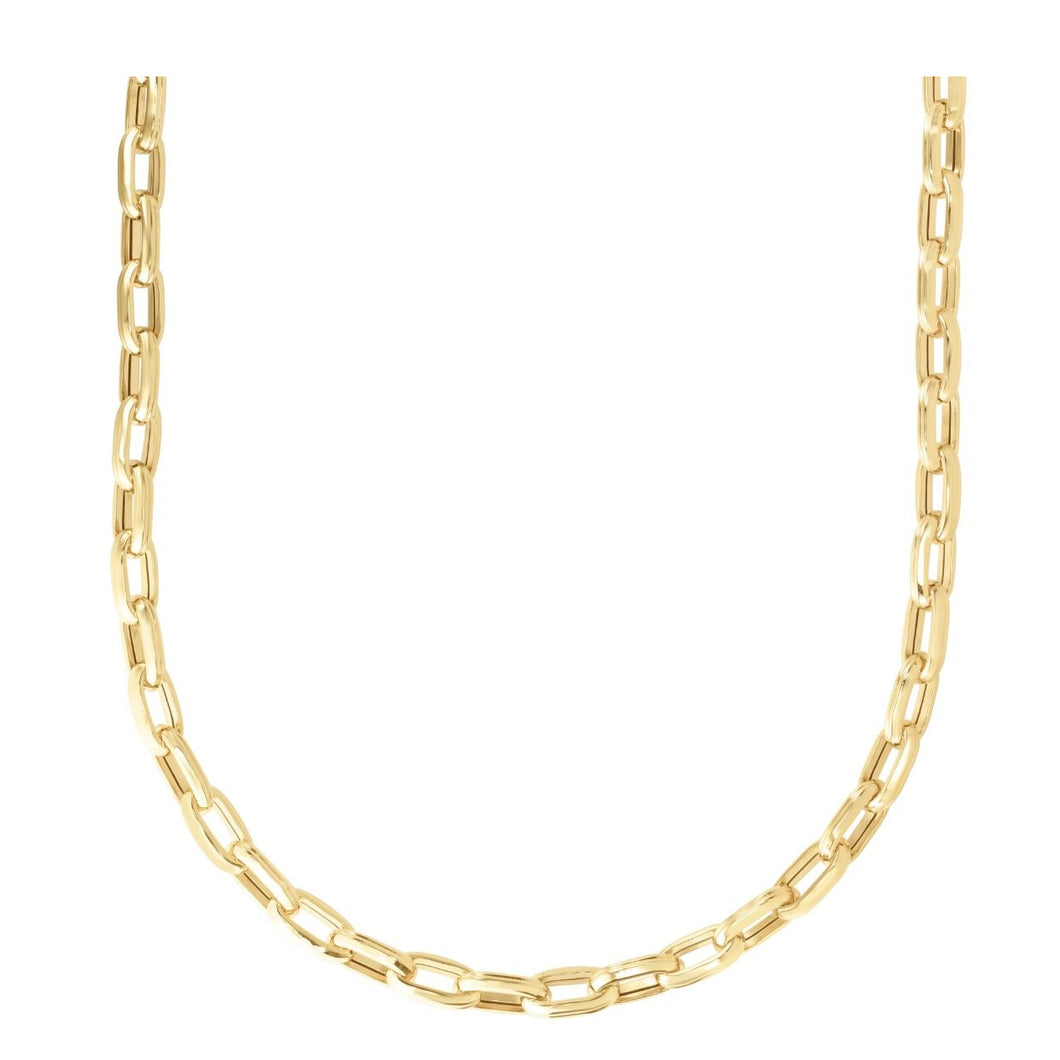 14K Men's Paperclip Chain Necklace