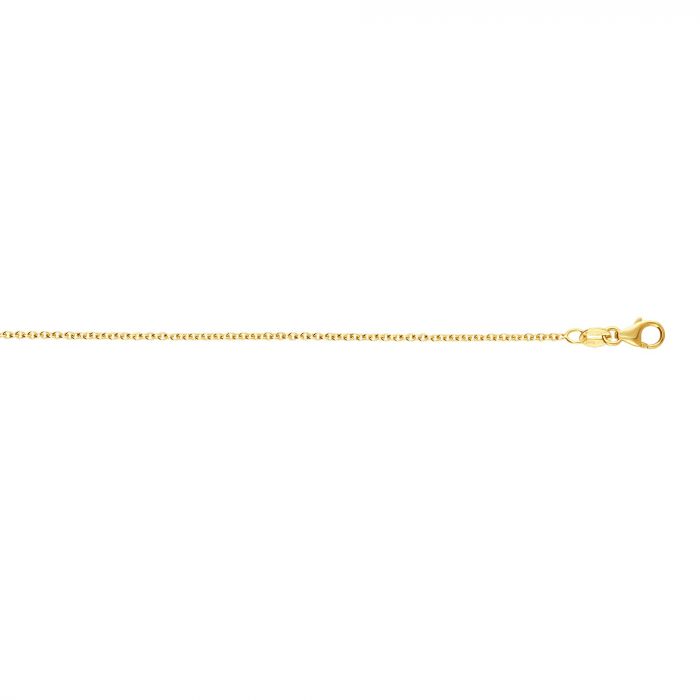 14K Gold 1.9mm Round Cable Chain Necklace